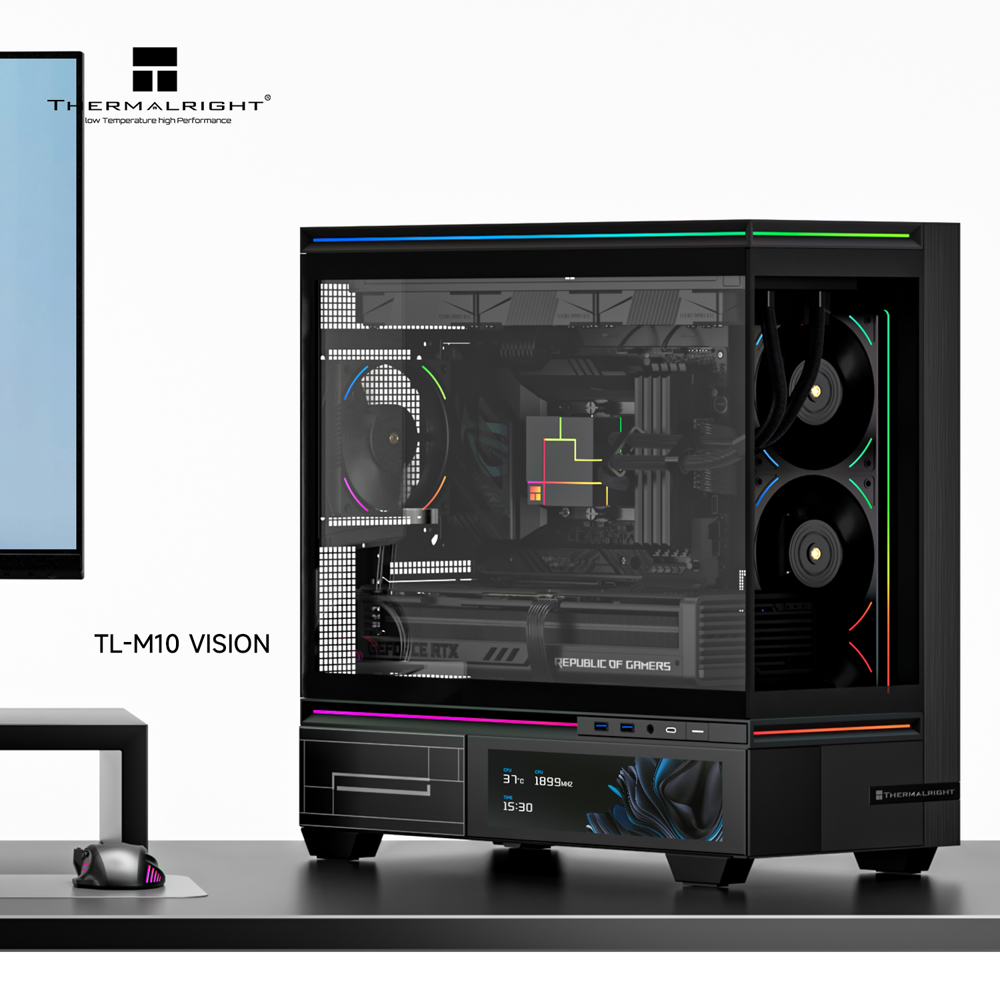ქეისი ThermalRight TL-M10 Vision, Computer Case, ITX, Micro ATX, 2xUSB 3.0, USB Type-C, Audio, Mic, Black