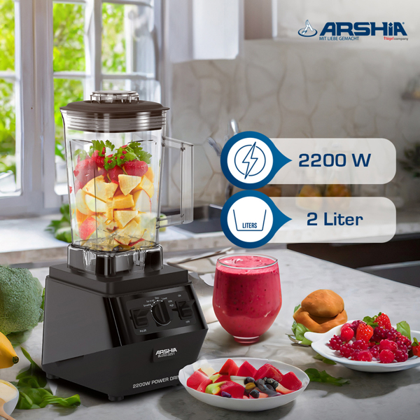 Blender Arshia BL050-3251 PRO, 2200W, 2L, Black