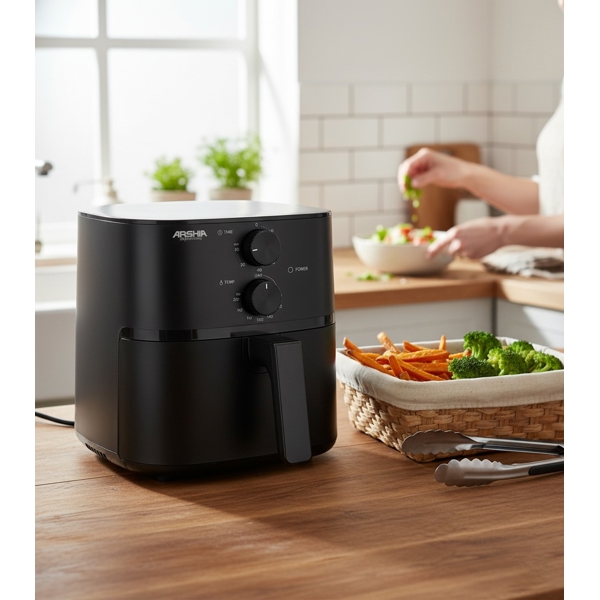 Air Fryer Arshia AF160-3657, 1500W, 5.5L, Black
