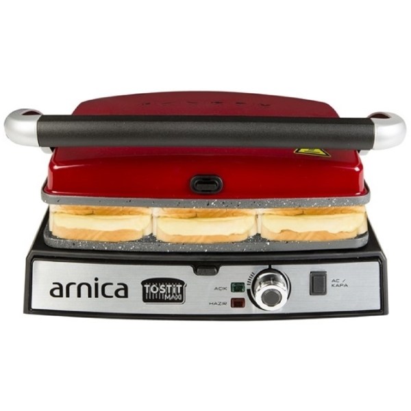 გრილი Arnica GH26243, 2000W, Electric Grill, Red