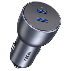 მანქანის დამტენი UGREEN CD213 (70594), 60W, Type-C, Fast Car Charger, Silver
