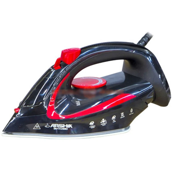 ორთქლის უთო Arshia SI014-2880, 2200W, 220Ml, Steam Iron, Black/Red