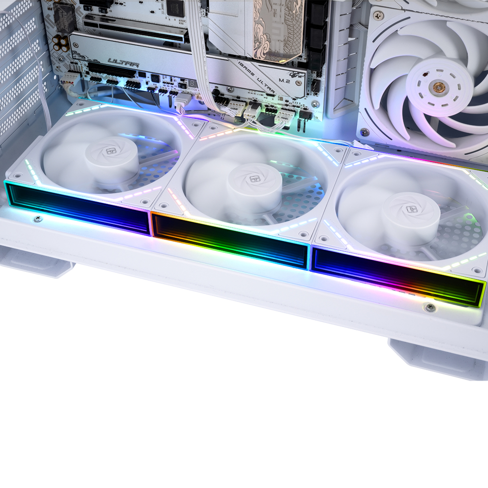 ქულერი ThermalRight TL-M12QRW X3 ARGB, 120mm, 1500RPM, Case Fan, White