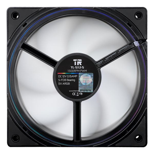 ქულერი ThermalRight TL-S12-S ARGB, 120mm, 1500RPM, Case Fan, Black