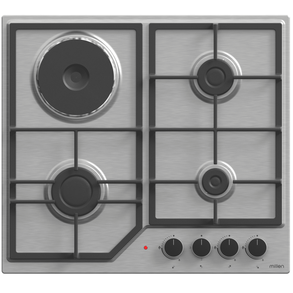 ჩასაშენებელი კომბინირებული ქურის ზედაპირი Millen MH31X, Built-in combined Cooktop, Stainless Steel