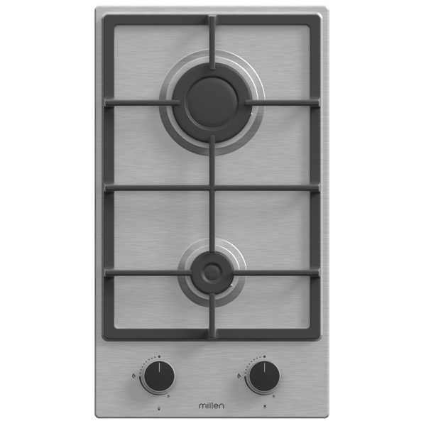 ჩასაშენებელი გაზის ქურის ზედაპირი Millen MH2GX, Built-in Gas Cooktop, Stainless Steel
