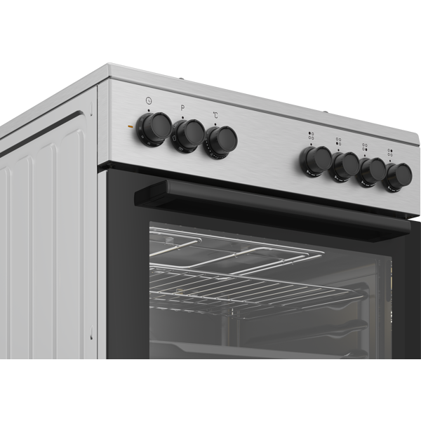 გაზქურა Beko FBE62120XDN, 4 Gas, Gas Cooker, Grey