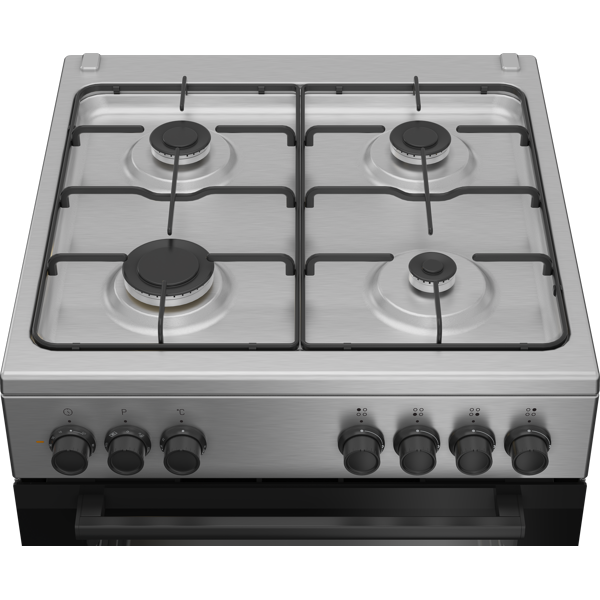 გაზქურა Beko FBE62120XDN, 4 Gas, Gas Cooker, Grey