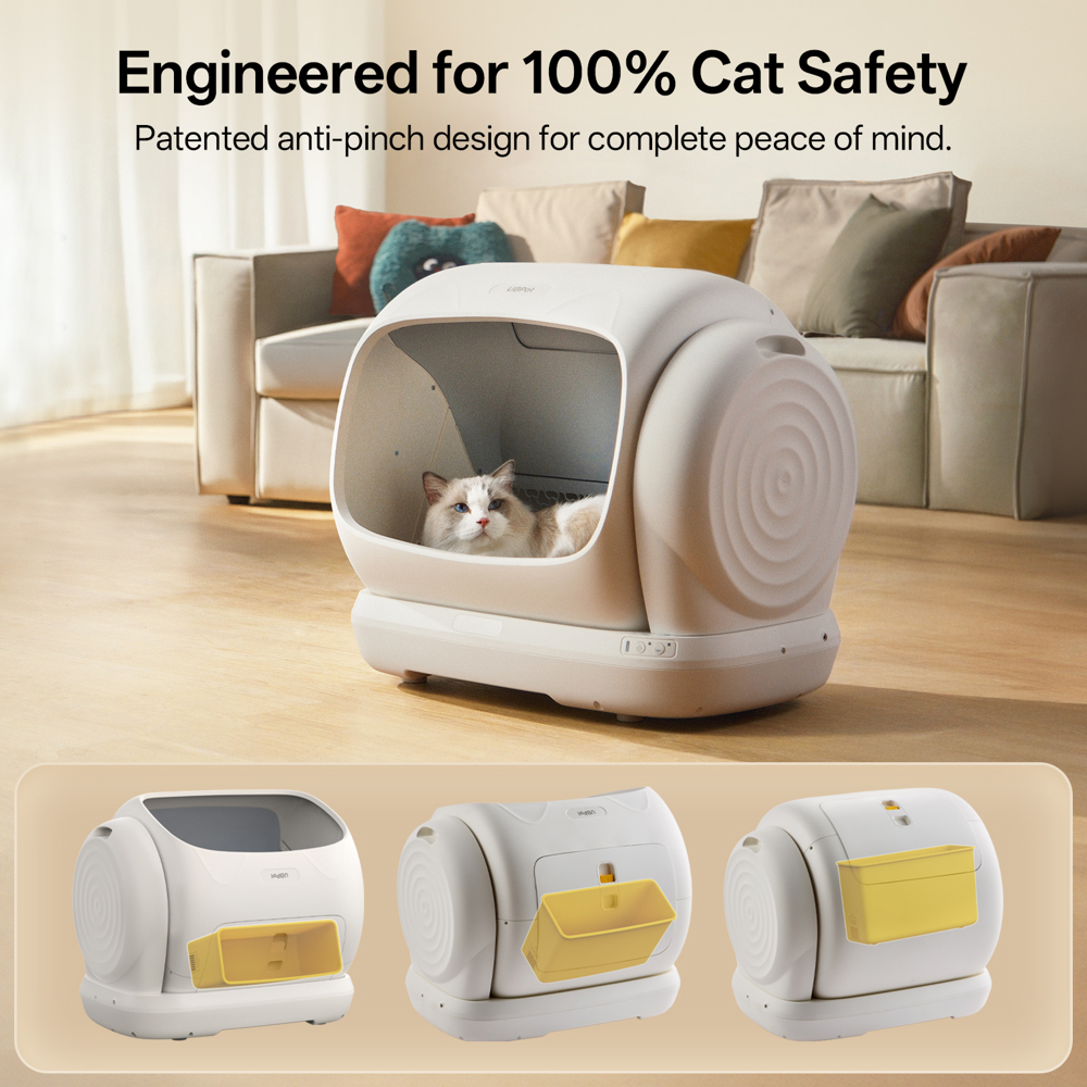 კატის ჭკვიანი სახლი UBTech UCAT C40, Smart Cat Litter Box, White