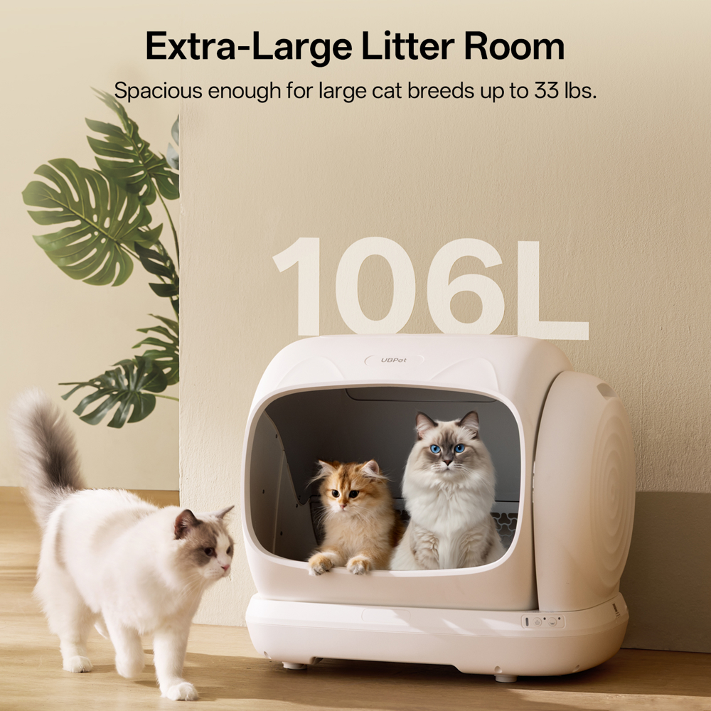 კატის ჭკვიანი სახლი UBTech UCAT C40, Smart Cat Litter Box, White