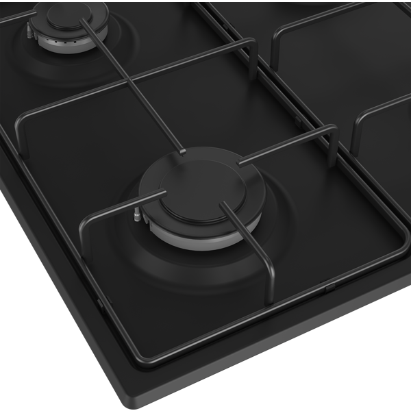 ჩასაშენებელი გაზის ქურის ზედაპირი Beko HIGG 64123 SB, Built-in Gas Cooktop, Back