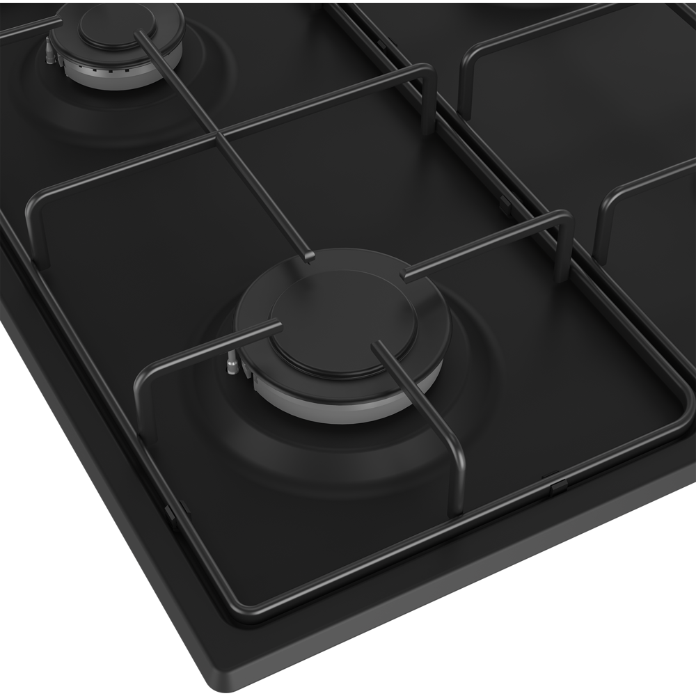 ჩასაშენებელი გაზის ქურის ზედაპირი Beko HIGG 64123 SB, Built-in Gas Cooktop, Back