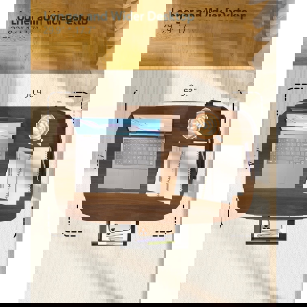 მაგიდა Kingsmith ETD2, Height Adjustable Table, Walnut