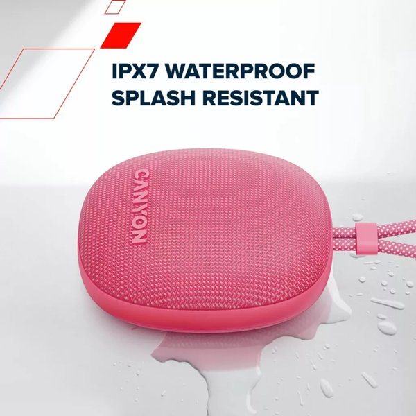 დინამიკი Canyon CNE-CBTSP12PK OnMove 12, 5W, Bluetooth, Speaker, Pink