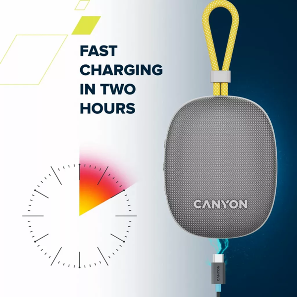 დინამიკი Canyon CNE-CBTSP12GY OnMove 12, 5W, Bluetooth, Speaker, Grey