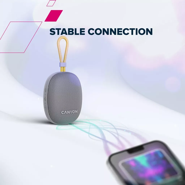 დინამიკი Canyon CNE-CBTSP12GY OnMove 12, 5W, Bluetooth, Speaker, Grey