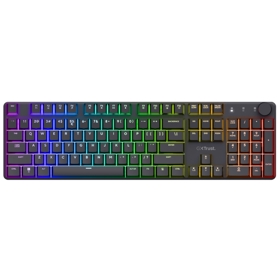 კლავიატურა Trust 25368 GXT868 TORIX, Wireless, RGB, USB, USB-C, Mechanical Gaming Keyboard, Black