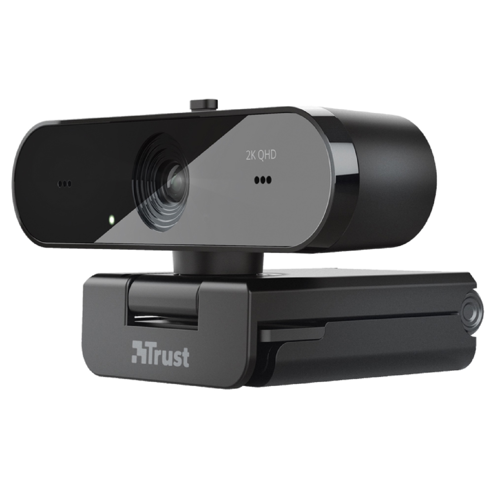 Webcam Trust 24732 Taxon, 2K QHD, Built-in Microphone, Black