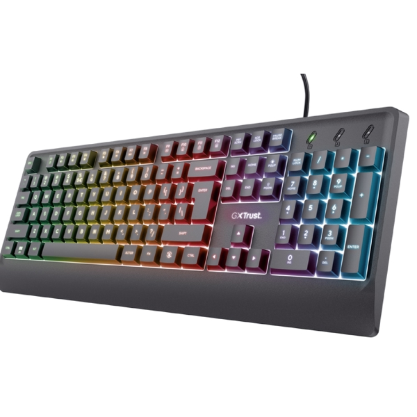 გეიმერული ნაკრები Trust 25155 GXT792 Quadrox, Wired, RGB, USB, 4 in 1 Gaming Kit, Black