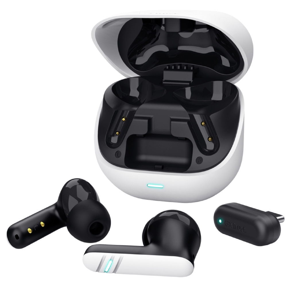 ყურსასმენი Trust 25478 GXT 409 Oxxie, Earbuds, Wireless, Bluetooth, USB-C, White