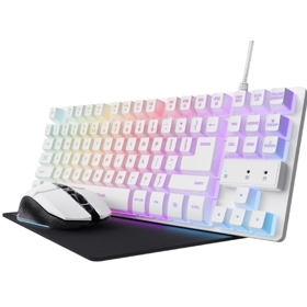 გეიმერული ნაკრები Trust 25232 GXT794W, Wired, USB, 3-IN-1 Gaming Kit, White