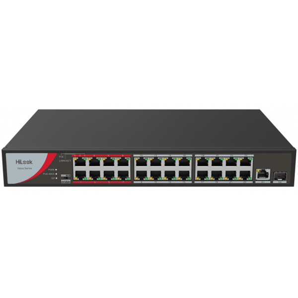 PoE+ Switch HiLook NS-0326P-230(B), 24-Port, Black
