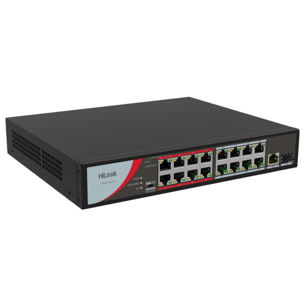PoE+ Switch HiLook NS-0326P-230(B), 24-Port, Black