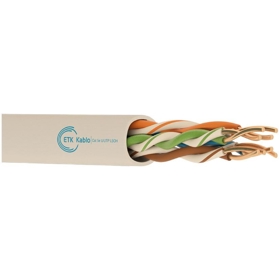 Lan Cable Etk kablo Cat 5e U/UTP 4x2x24 AWG LSOH-305M, 305m, Grey