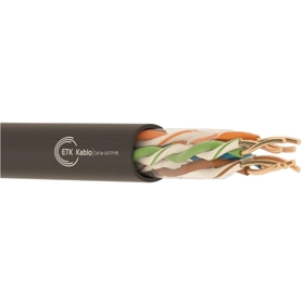 Lan Cable Etk kablo Cat 5e U/UTP 4x2x24 AWG PE-305M, 305m, Black