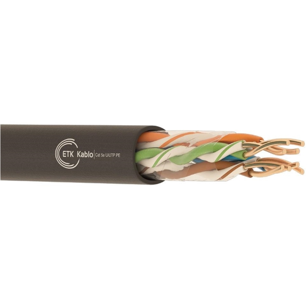 Lan Cable Etk kablo Cat 5e U/UTP 4x2x24 AWG PE-305M, 305m, Black
