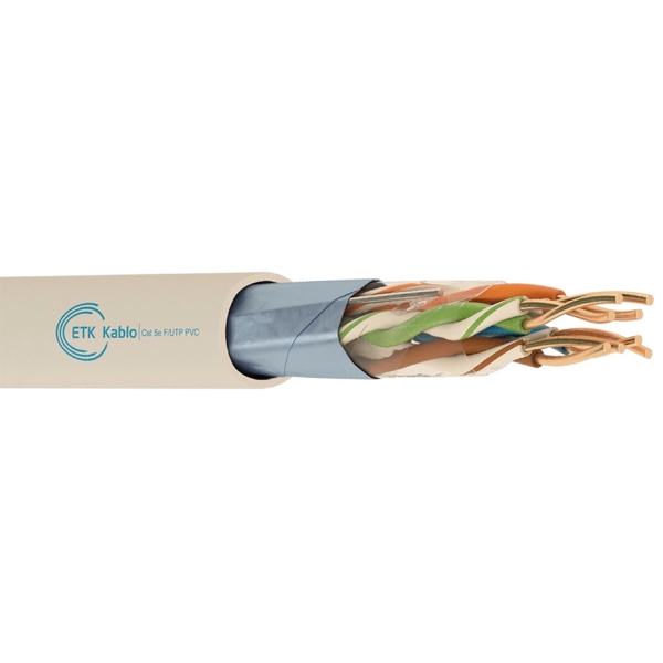 Lan Cable Etk kablo Cat 5e F/UTP 4x2x25 AWG PVC-305M, 305m, Grey