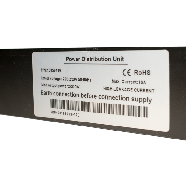 დენის გამანაწილებელი NEX PDU-8, 8 Socket, 1.8m, Power Stripe, Black