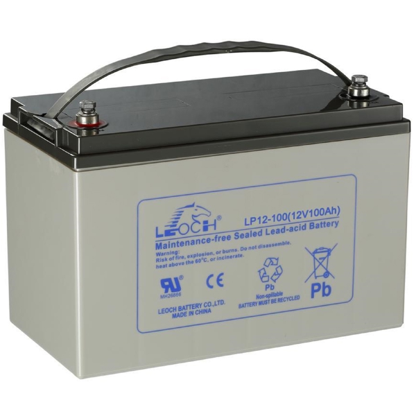 UPS-ის აკუმულატორი Leoch LP12-100, 12V/100Ah, UPS Battery, Grey