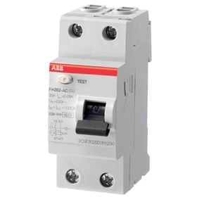 გაჟონვის რელე ABB FH202 AC-40/0.03, 230V, 40A, Residual Current Circuit Breaker, Grey