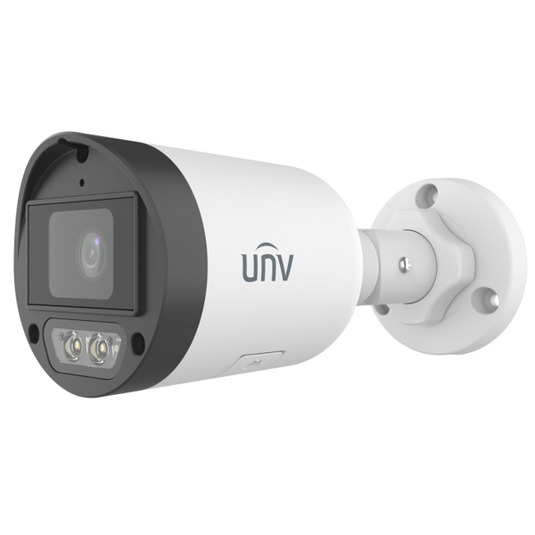 HD Smart Dual Light Fixed Bullet Network Camera Uniview IPC2124LB-AF40K-DL2, 4MP, White