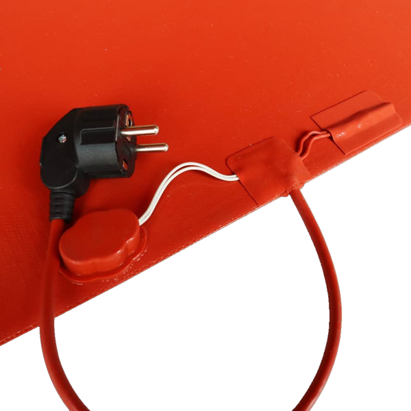 სილიკონის გამათბობელი ლითიუმის აკუმულატორისთვის NEX SH-522-218mm, 100W, Silicon Heater for Lithium Battery, Red