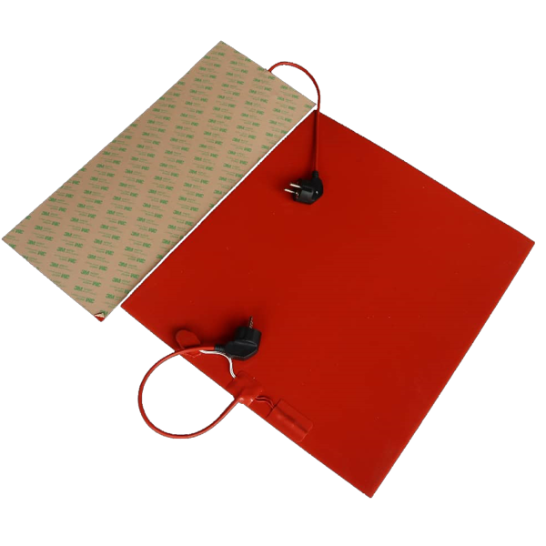 სილიკონის გამათბობელი ლითიუმის აკუმულატორისთვის NEX SH-440-430mm, 200W, Silicon Heater for Lithium Battery, Red