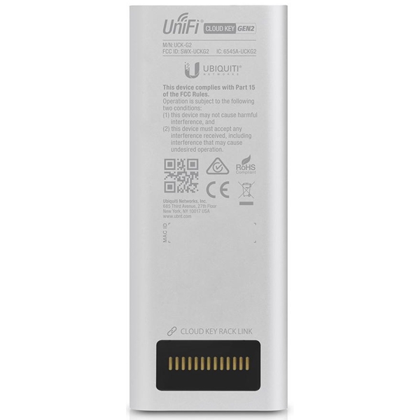 Ubiquiti UCK-G2 UniFi Gen2, Hybrid Cloud Key Technology with Integrated Application Server, Silver