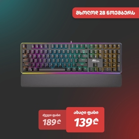 Mechanical Keyboard Royal Kludge RK918, Red switch, Wired, USB, Black