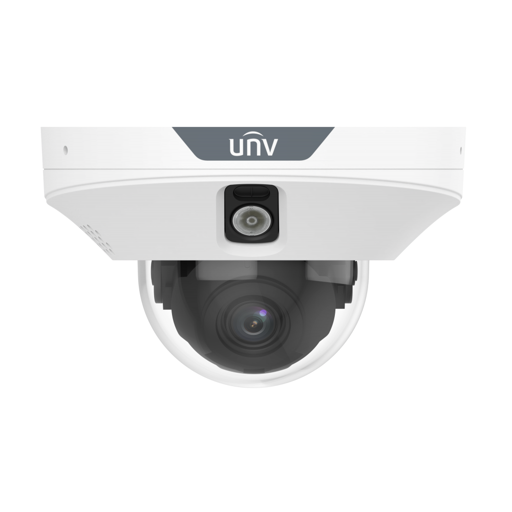 HD Active Deterrence Mini Dome Network Camera For Elevator Uniview IPC312LP-ADF20KC-DL, 2MP, White