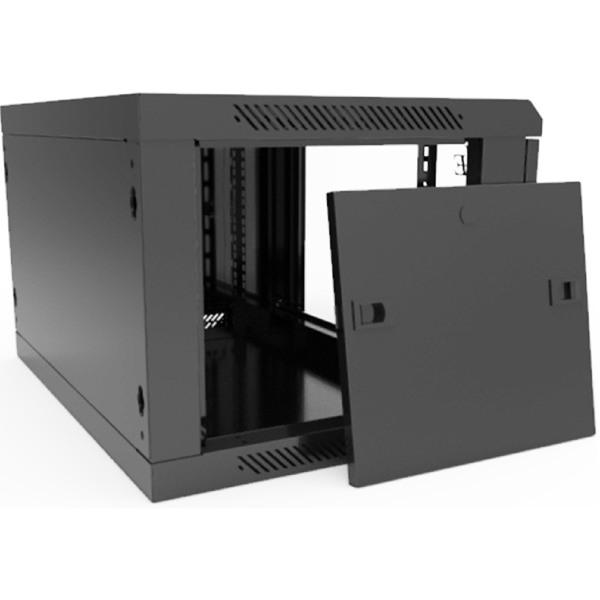 კედლის საკომუნიკაციო კარადა LE WS3-6406, 50Kg, Wall Mount Rack - 9U, Black