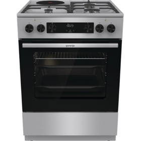 Gas Cooker Gorenje GK6C62XC, 3 Gas + 1 Electric, Grey