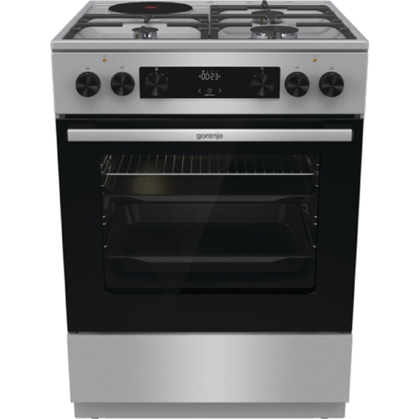გაზქურა Gorenje GK6C62XC, 3 Gas + 1 Electric, Gas Cooker, Grey