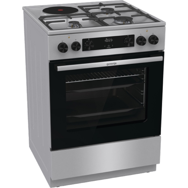 გაზქურა Gorenje GK6C62XC, 3 Gas + 1 Electric, Gas Cooker, Grey