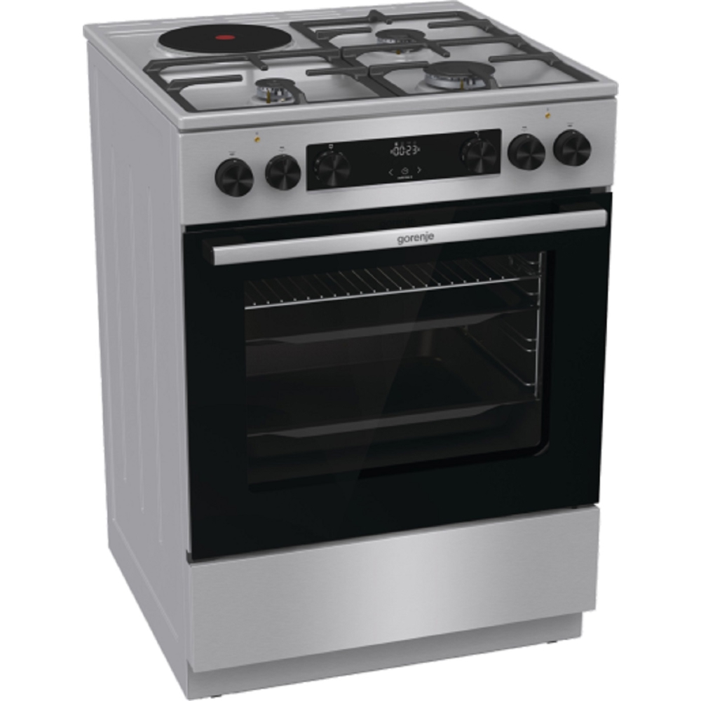 Gas Cooker Gorenje GK6C62XC, 3 Gas + 1 Electric, Grey