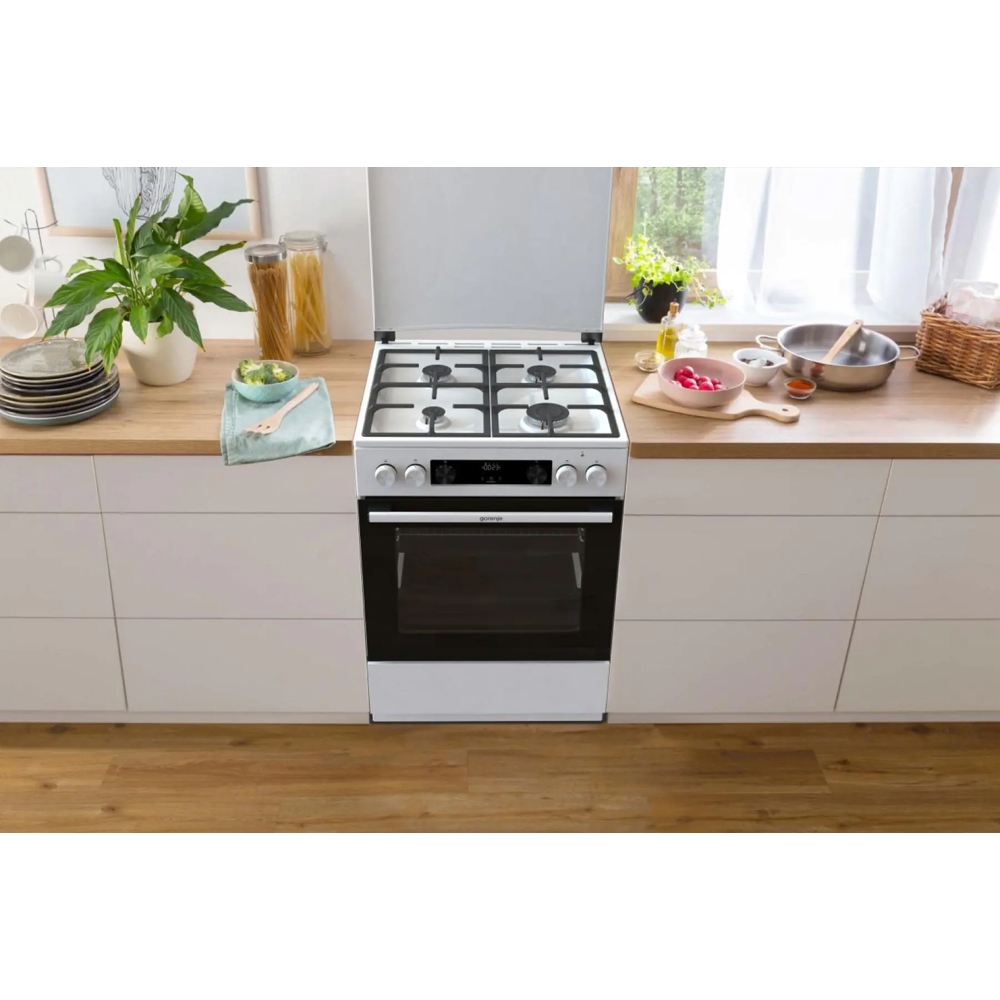 გაზქურა Gorenje GKS6C71WF, 4 Gas, Gas Cooker, White