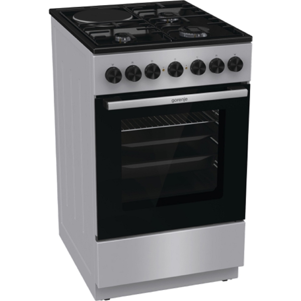 Gas Cooker Gorenje GK5B42SD, 3 Gas + 1 Electric, Grey