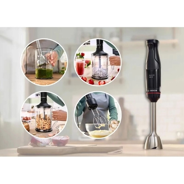 ხელის ბლენდერი Bosch MSM4B654, 1000W, 0.6L, Hand Blender, Black