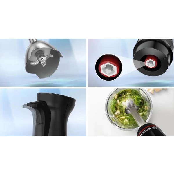 ხელის ბლენდერი Bosch MSM4B654, 1000W, 0.6L, Hand Blender, Black