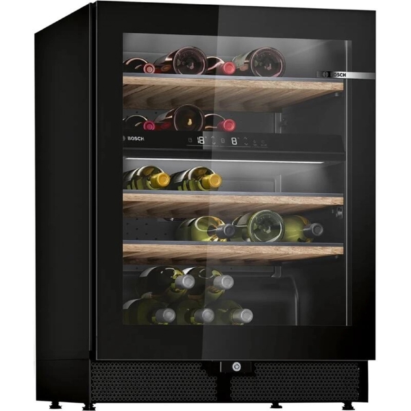Built-in Wine Refrigerator Bosch KWK16ABGB, G, 38dB, Black